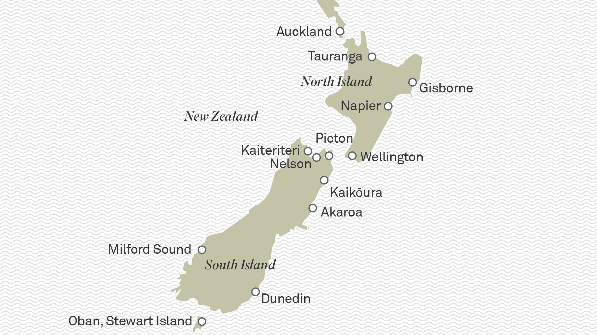 Map of New Zealand