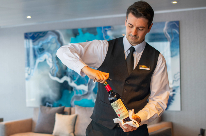 Scenic Eclipse Butler Opening Wine