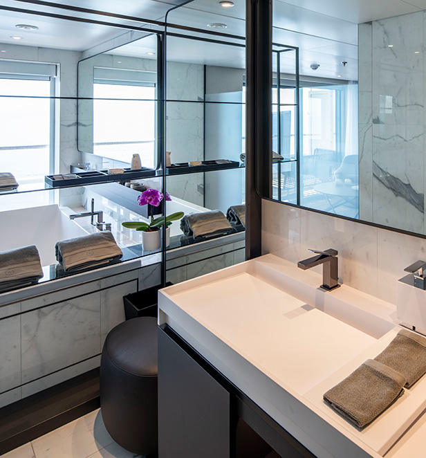 Spa Suite Philippe Starck-designed spa bath, Scenic Eclipse I 