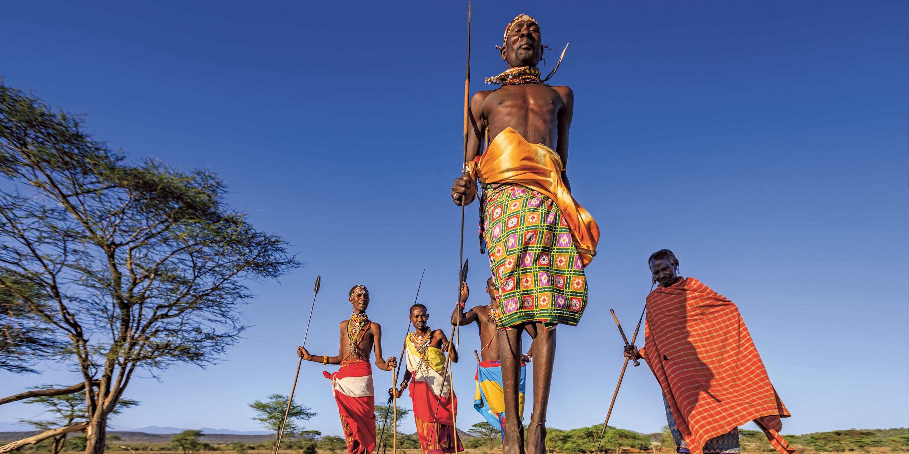 Maasai Tribe dancing in Kenya, Africa.